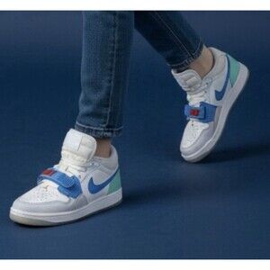 Nike Air Jordan Legacy 312 Low GS White Blue Gold Sneakers Size 4.5Y